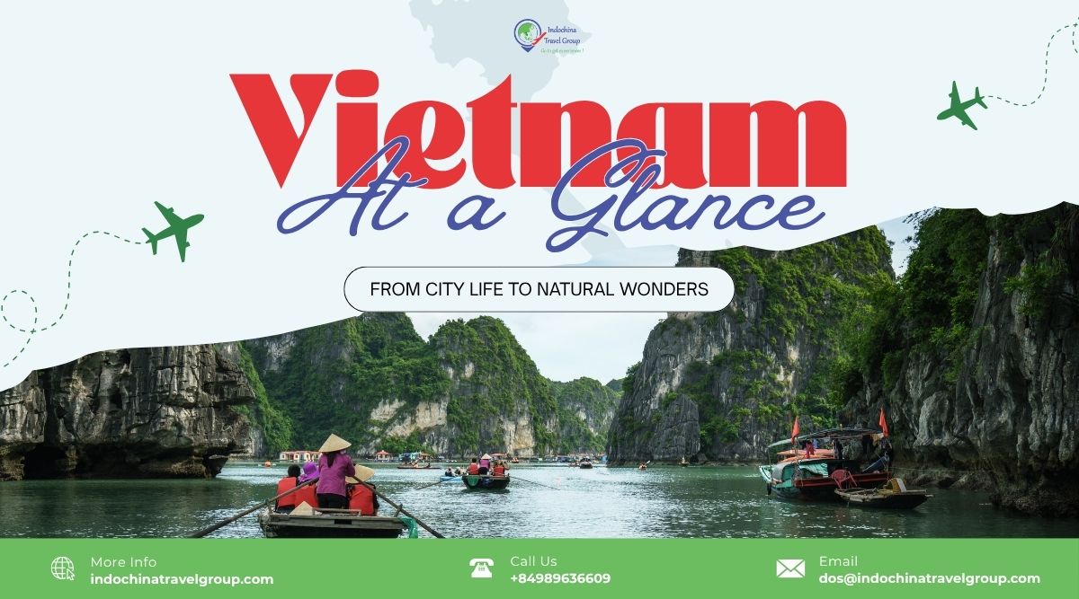 Vietnam destinations and travel regions from north to south