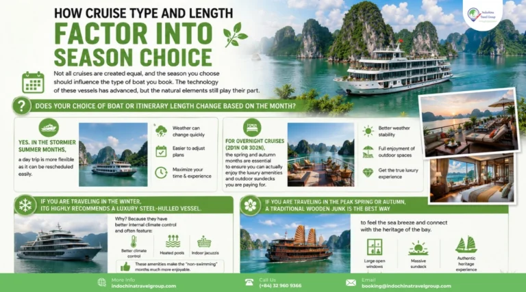 Ha Long Bay cruise types and seasonal planning considerations