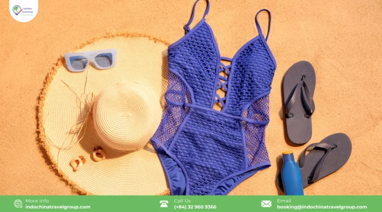 Swimwear and light beach clothing for a Vietnam coastal trip