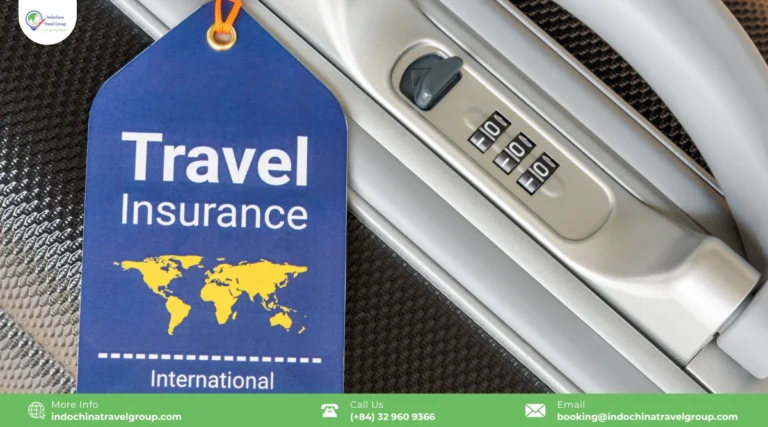 Travel insurance documents for a Vietnam trip