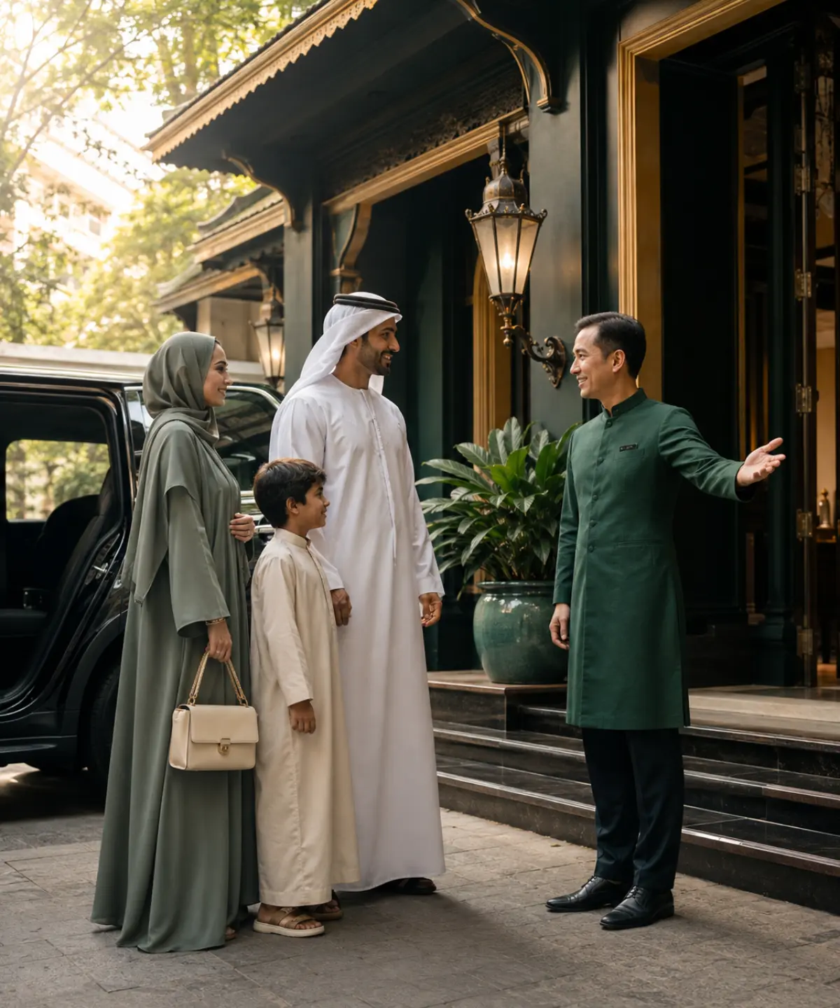 UAE travelers receiving private ground handling at a hotel in Vietnam