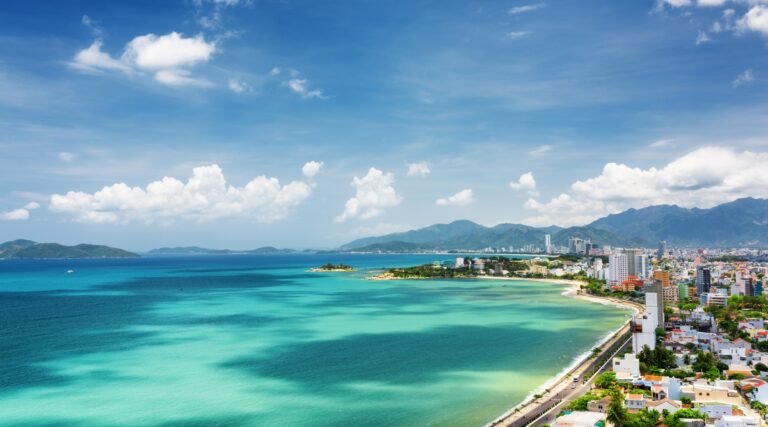 Nha Trang city beach and waterfront