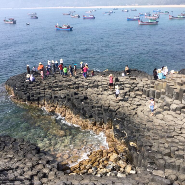Basalt columns at Ganh Da Dia on the north coast of Phu Yen