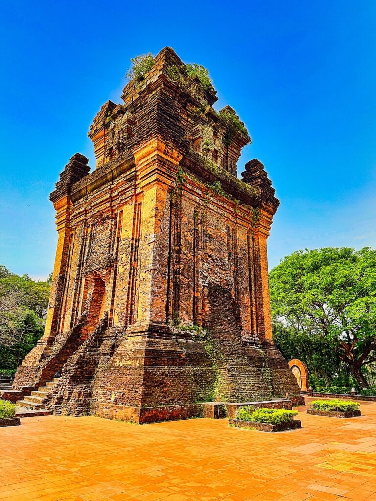 Nhan Tower on Nhan Hill in Tuy Hoa, Phu Yen